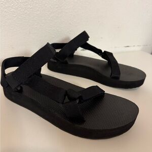 Teva Black Sandals Platform